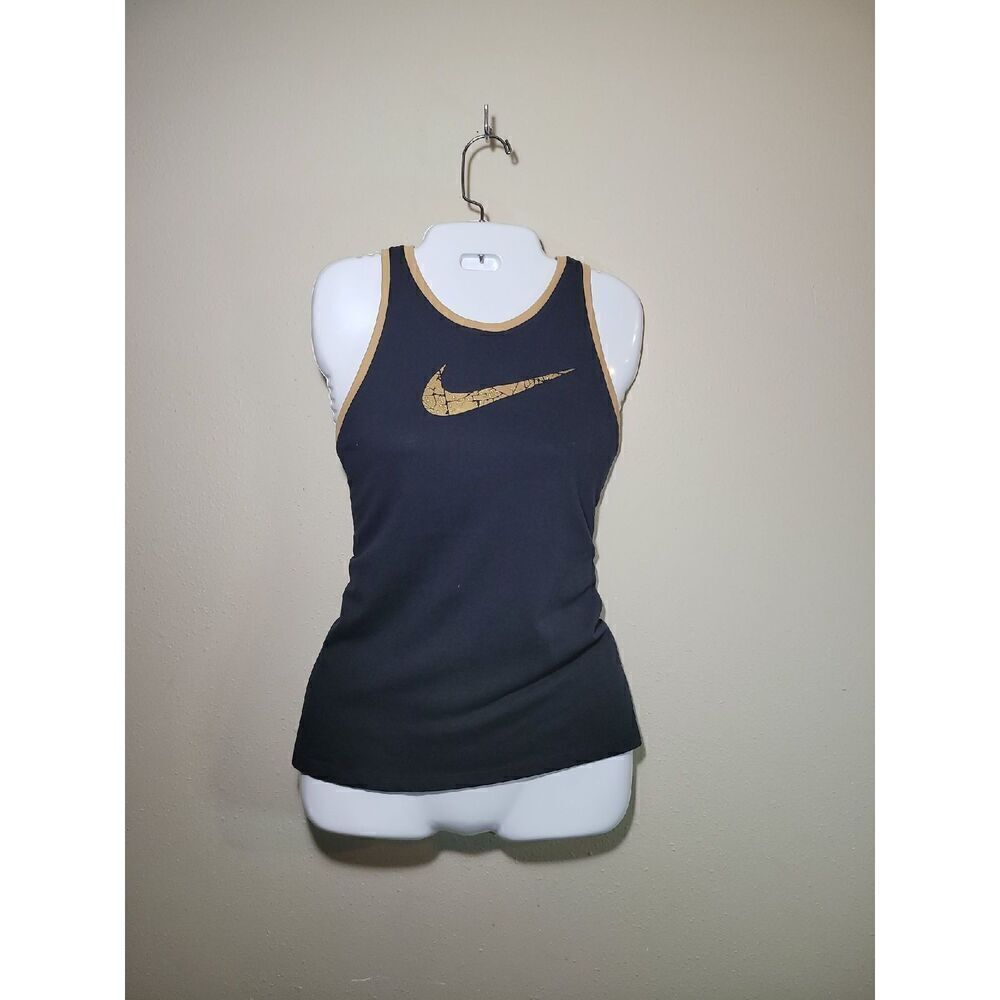 Nike Tank Top Gold Swoosh Size S